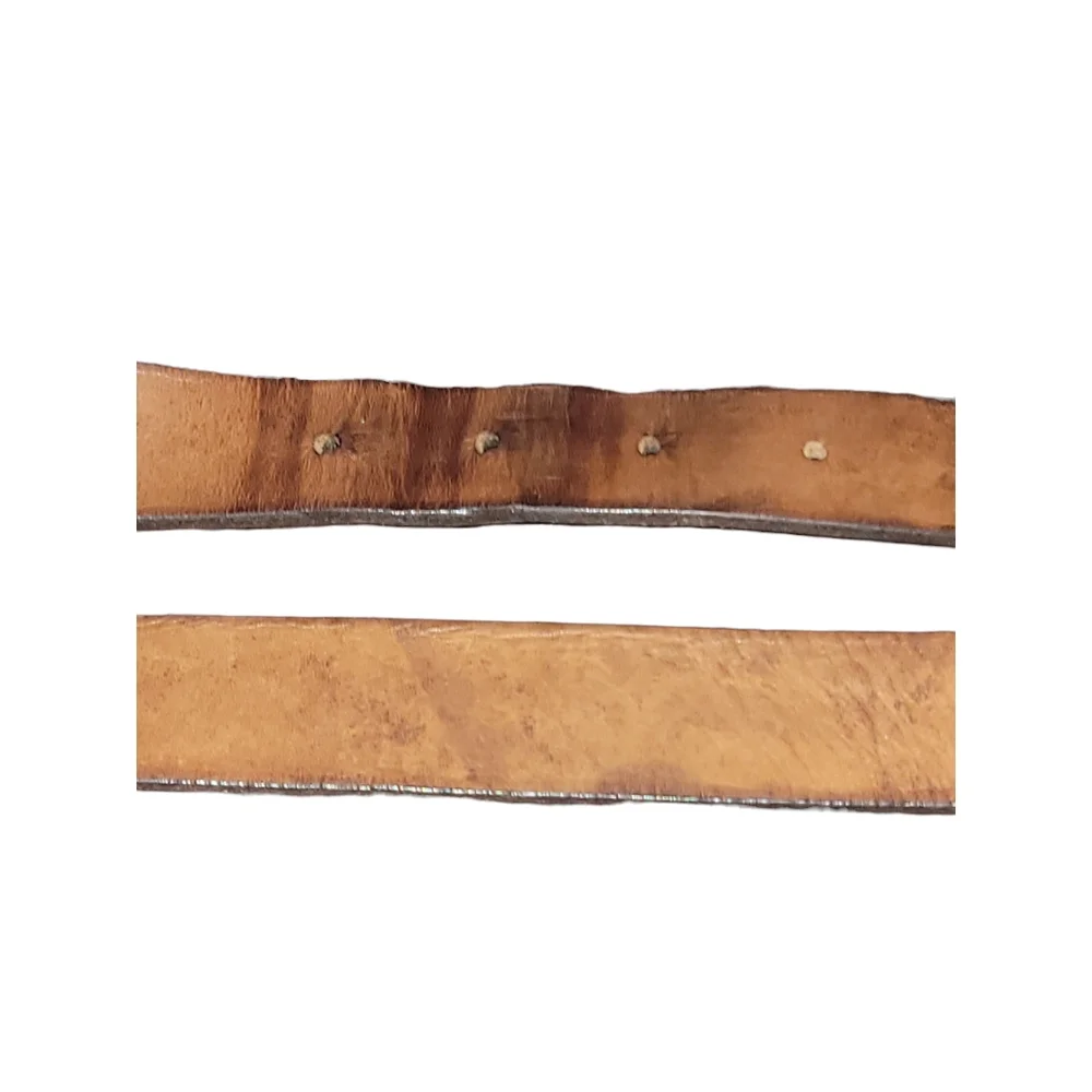 XL H&M Sweden Brown Distressed Leather Belt for Men